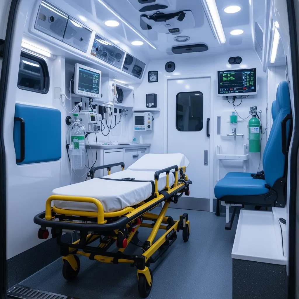 Interior ambulanță NucleusMED